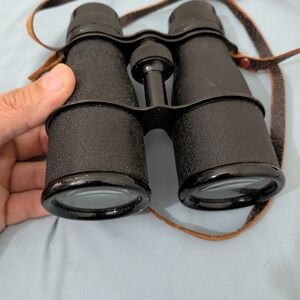 Vintage Black Binoculars with Strap